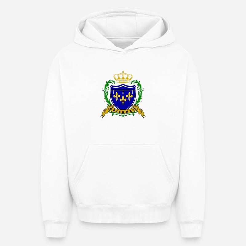 Orléanais - Sweat à capuche unisexe oversize épais SPREAD - blanc