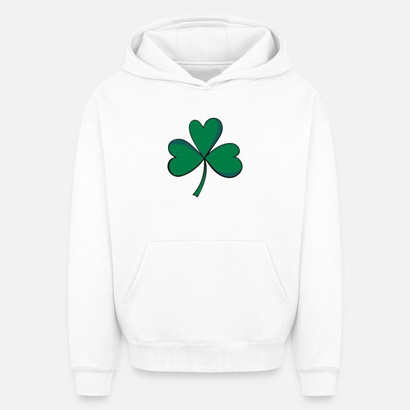 Clover - Sweat à capuche unisexe oversize épais SPREAD - blanc
