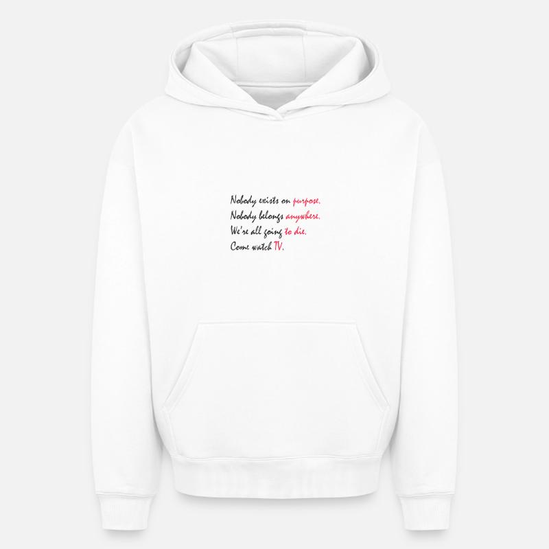 Morty - Sweat à capuche unisexe oversize épais SPREAD - blanc