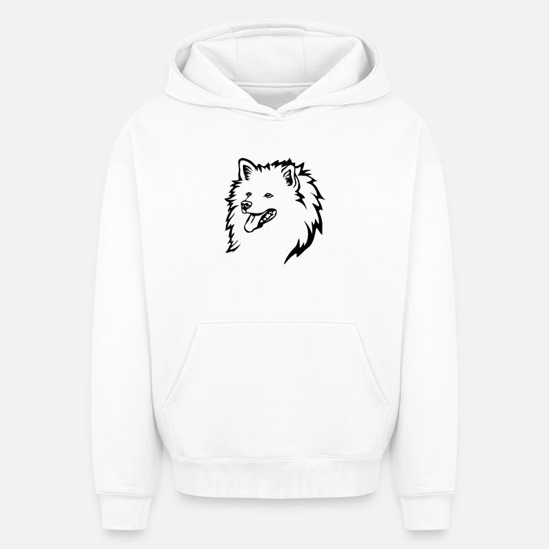 Tête pointue - Sweat à capuche unisexe oversize épais SPREAD - blanc