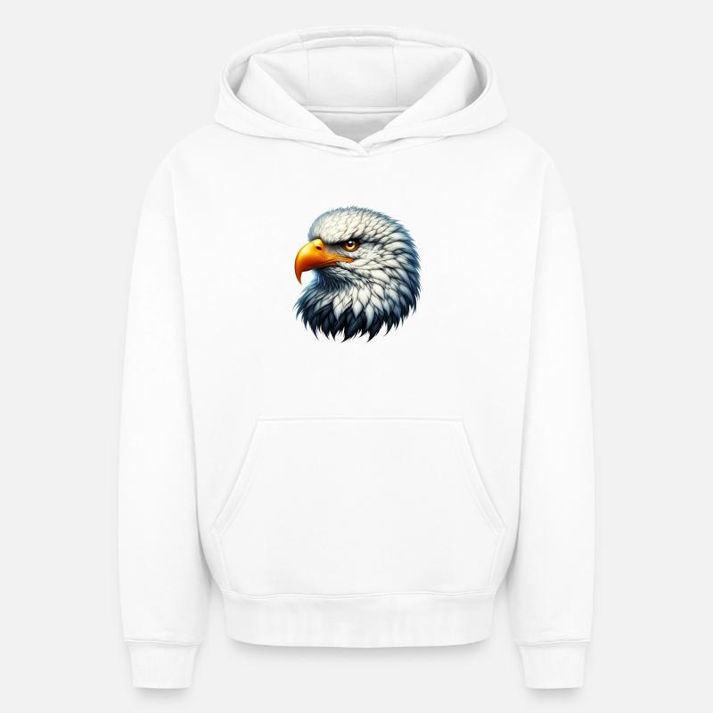 Aigle - Sweat à capuche unisexe oversize épais SPREAD - blanc