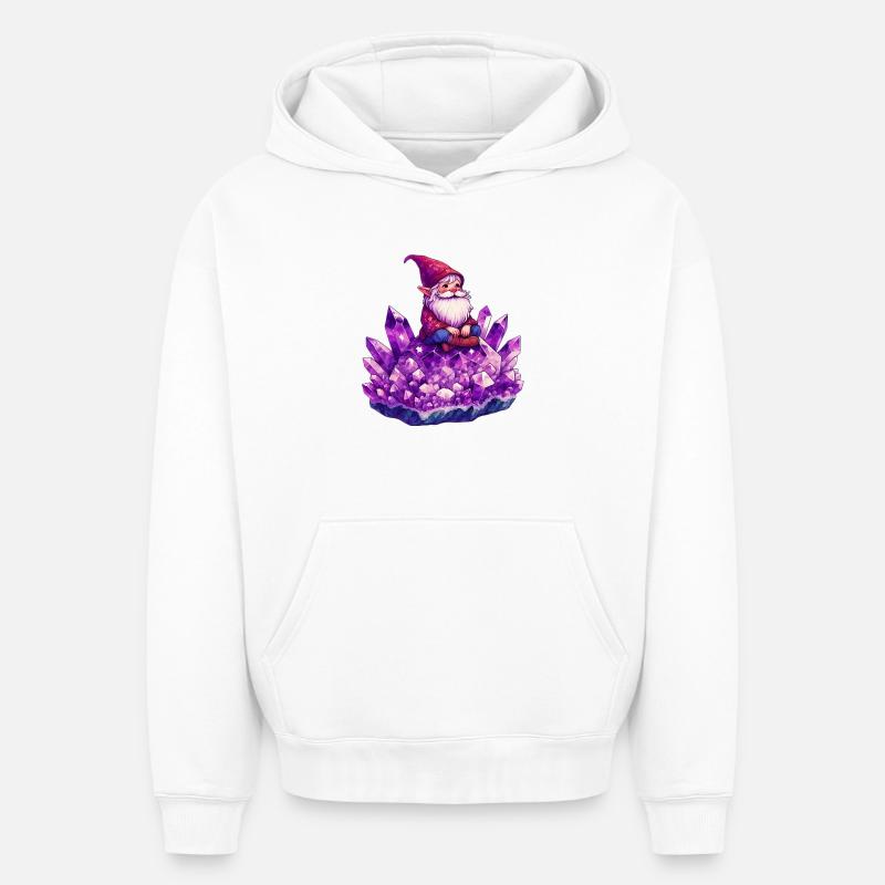 Gnome - Sweat à capuche unisexe oversize épais SPREAD - blanc