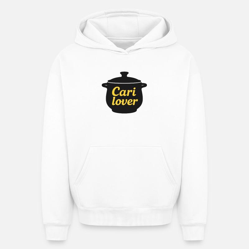Cari Lover  - Sweat à capuche unisexe oversize épais SPREAD - blanc