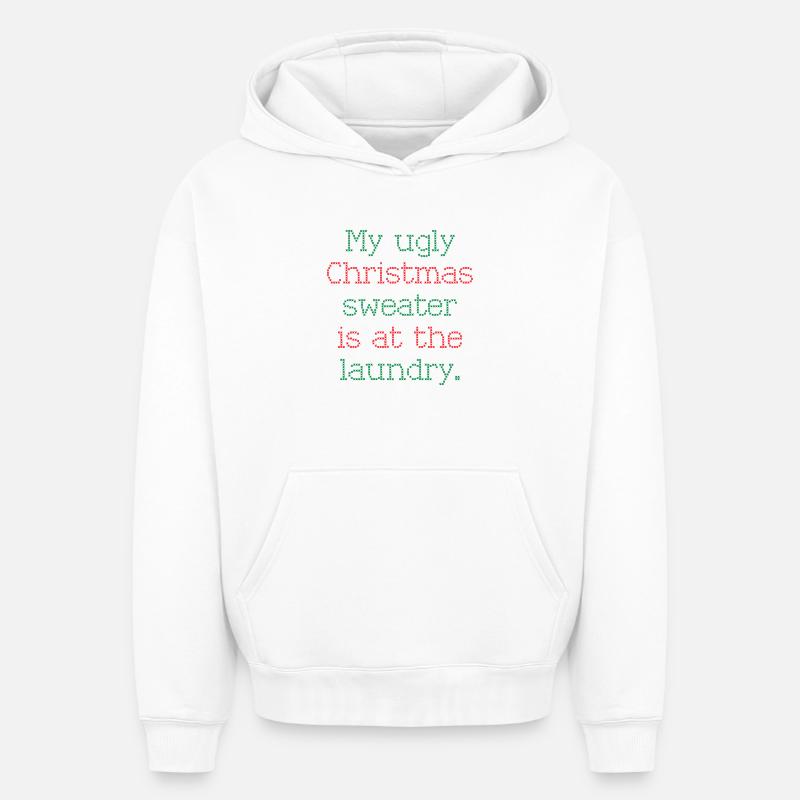 Pull de Noël - Sweat à capuche unisexe oversize épais SPREAD - blanc