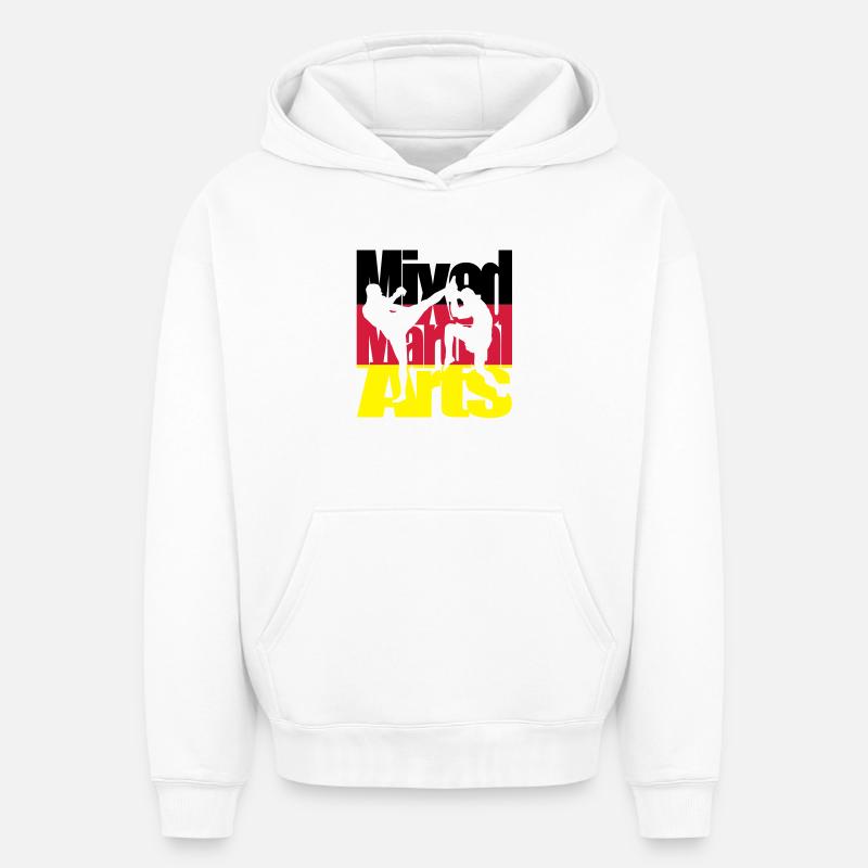 Mixed martial arts - Sweat à capuche unisexe oversize épais SPREAD - blanc