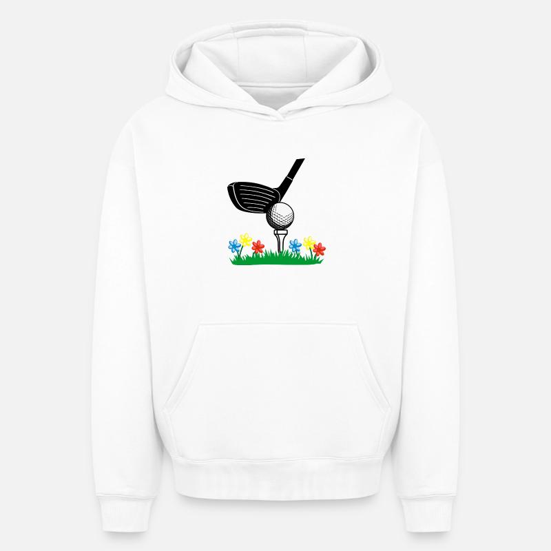 Vague - Sweat à capuche unisexe oversize épais SPREAD - blanc