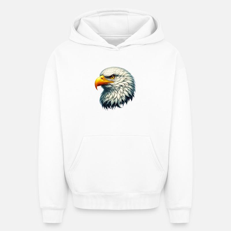 Aigle - Sweat à capuche unisexe oversize épais SPREAD - blanc