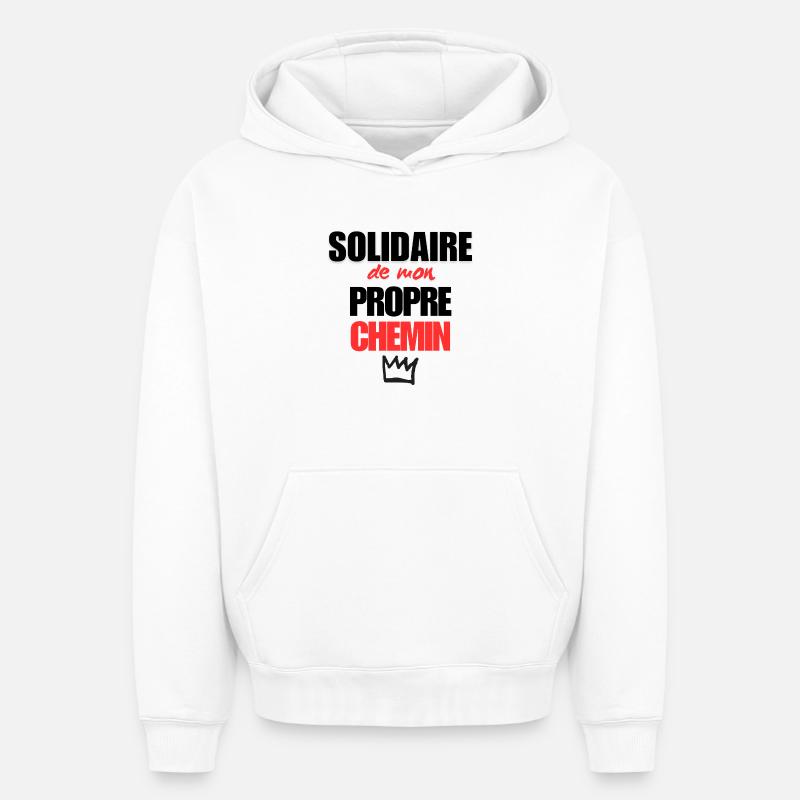 Mon propre chemin - Sweat à capuche unisexe oversize épais SPREAD - blanc