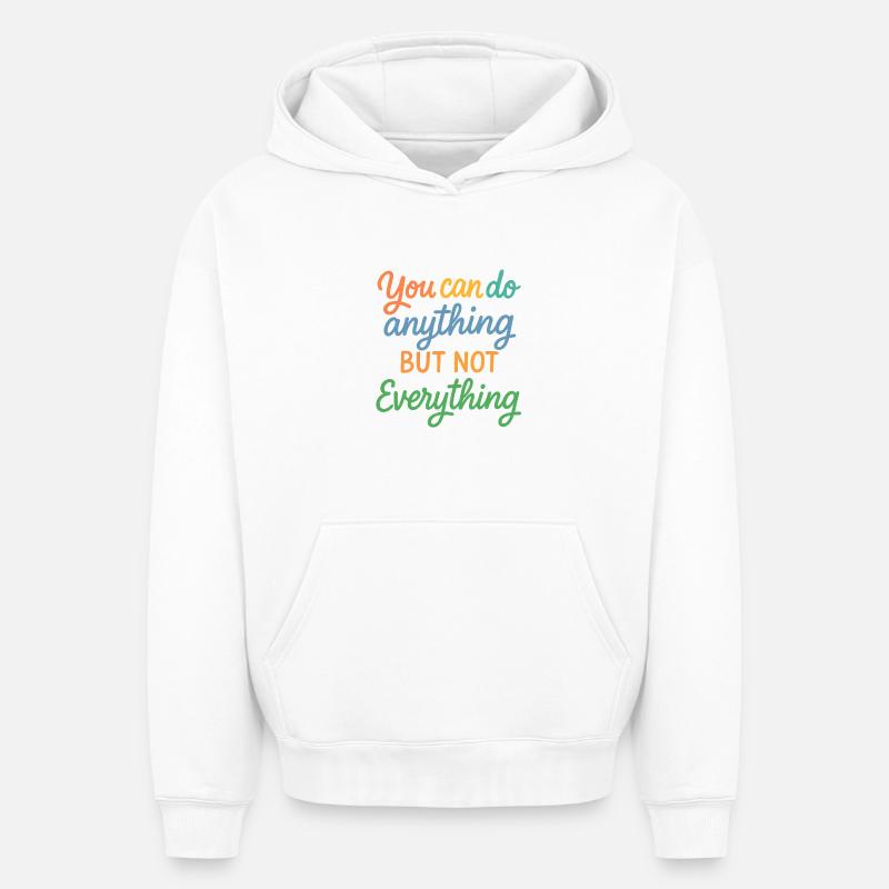 Dicton motivant : conception d’impression - Sweat à capuche unisexe oversize épais SPREAD - blanc