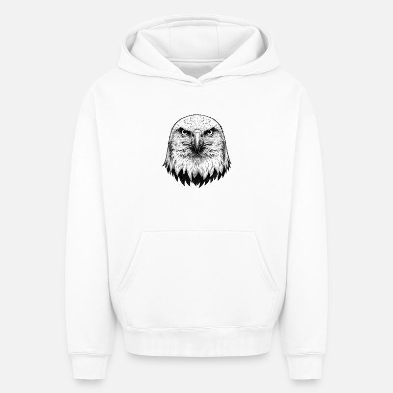 Aigle - Sweat à capuche unisexe oversize épais SPREAD - blanc