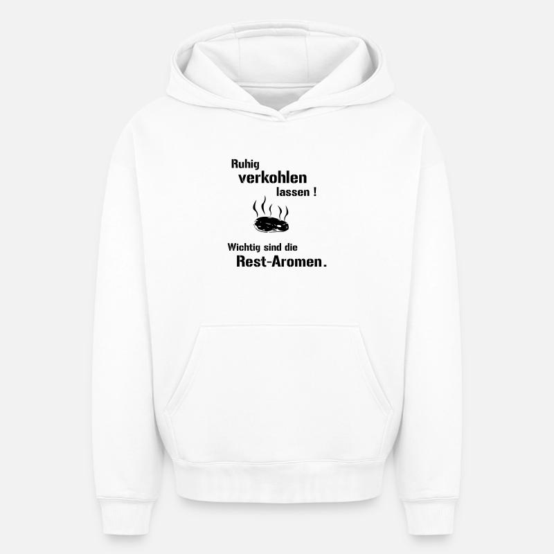 Saveurs résiduelles - Sweat à capuche unisexe oversize épais SPREAD - blanc