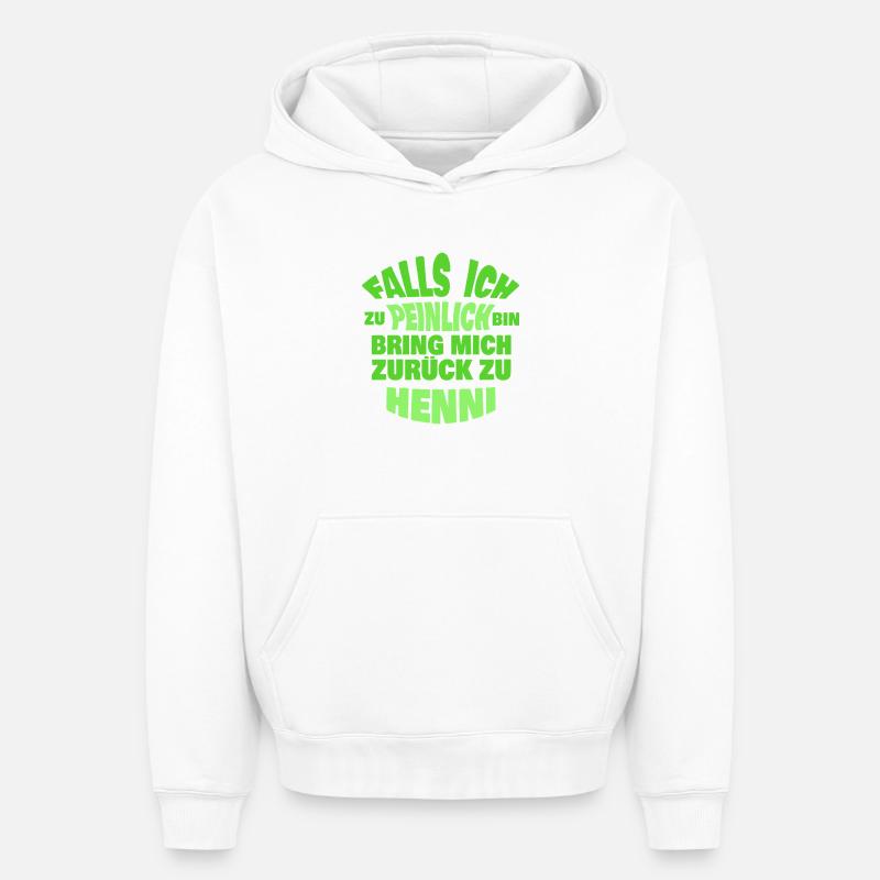 h - Sweat à capuche unisexe oversize épais SPREAD - blanc