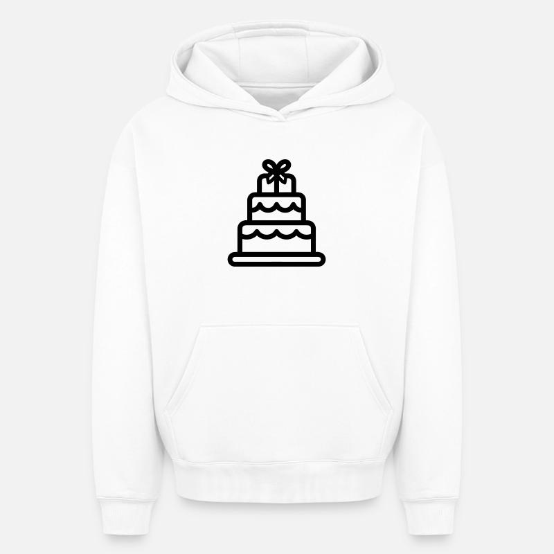 gâteau de mariage - Sweat à capuche unisexe oversize épais SPREAD - blanc
