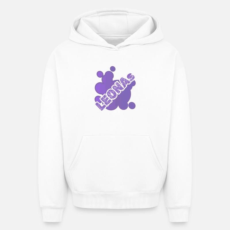 Leonas als Tier - Oversized Heavyweight Unisex Hoodie - Weiß