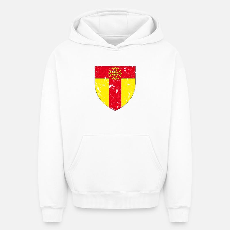 Tarn - Sweat à capuche unisexe oversize épais SPREAD - blanc