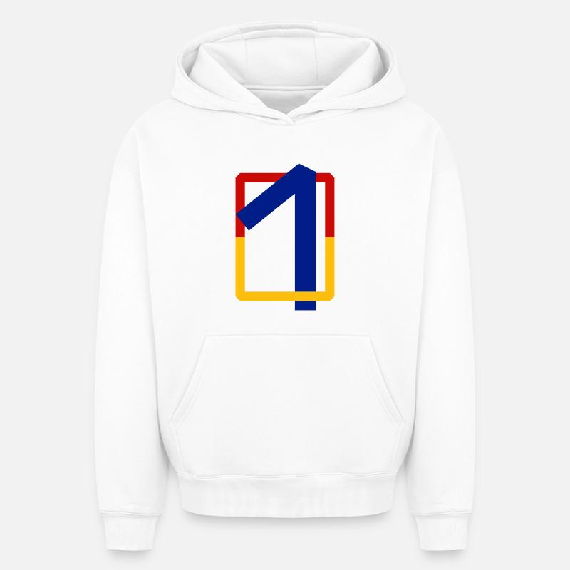 Ten angular - Oversized Heavyweight Unisex Hoodie - white