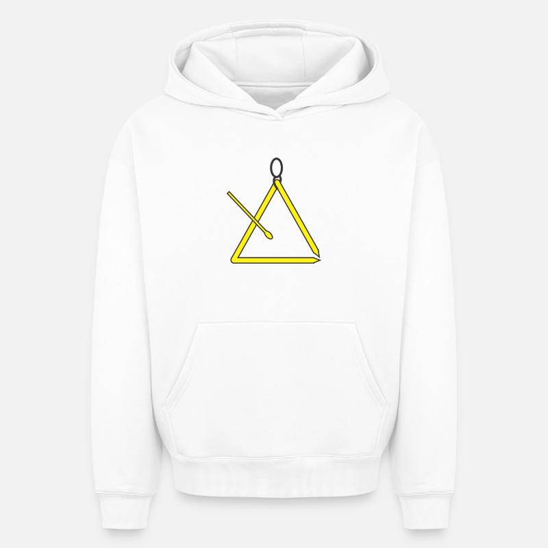 Triangle - Sweat à capuche unisexe oversize épais SPREAD - blanc
