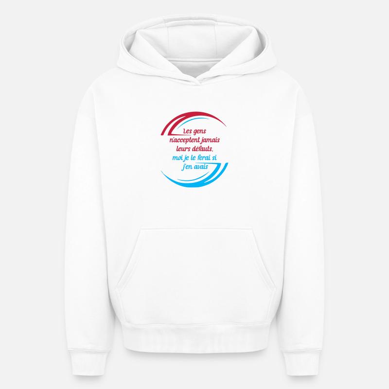Die Fehler der Menschen - Oversized Heavyweight Unisex Hoodie - Weiß