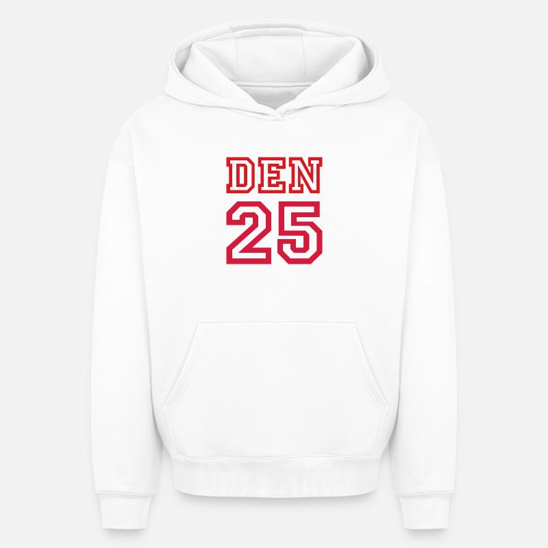 DANEMARK - Sweat à capuche unisexe oversize épais SPREAD - blanc
