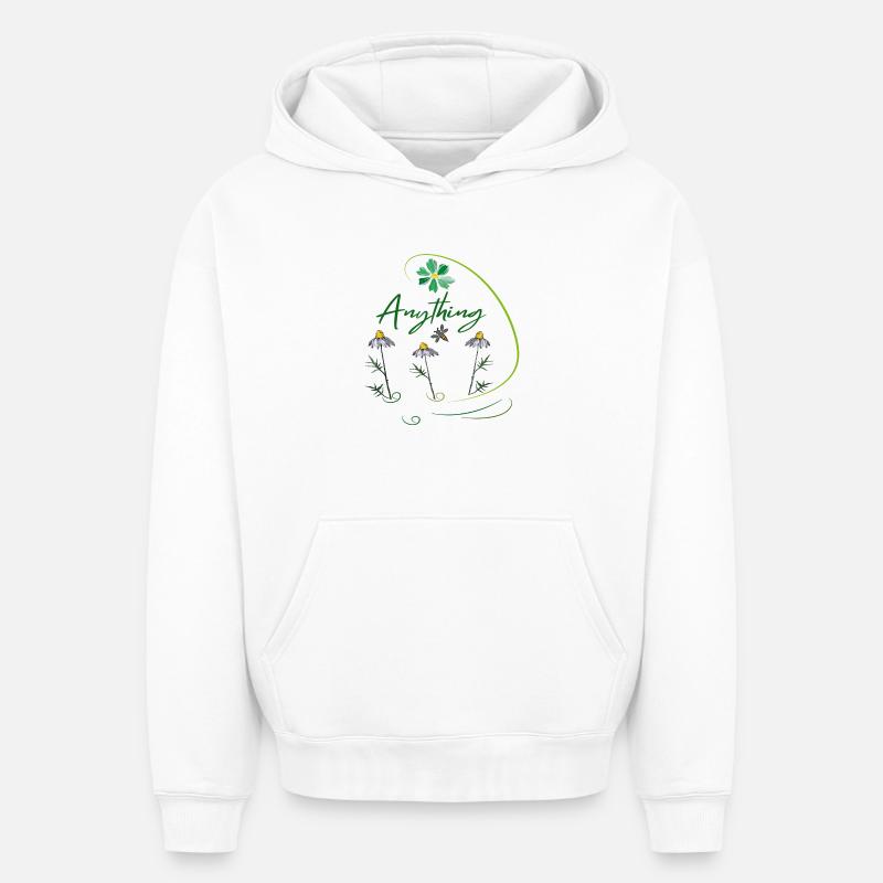 N’importe quoi - Sweat à capuche unisexe oversize épais SPREAD - blanc
