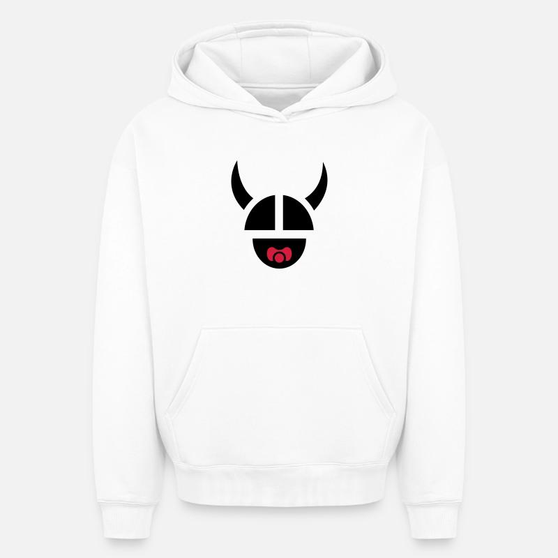 Viking enfant - Sweat à capuche unisexe oversize épais SPREAD - blanc