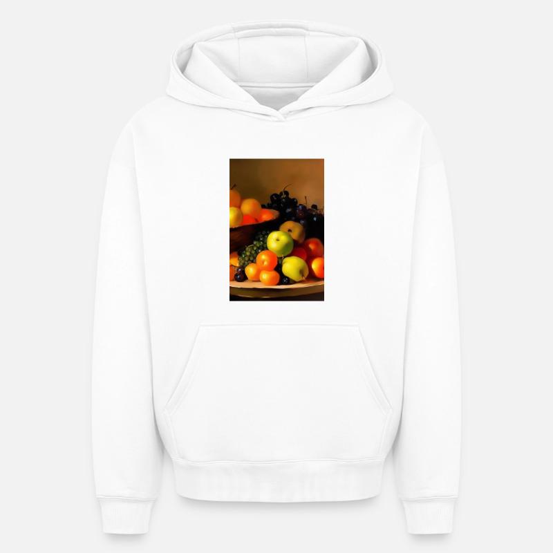 Fruit - Sweat à capuche unisexe oversize épais SPREAD - blanc