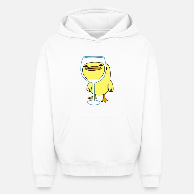Poussin kawaii - Sweat à capuche unisexe oversize épais SPREAD - blanc
