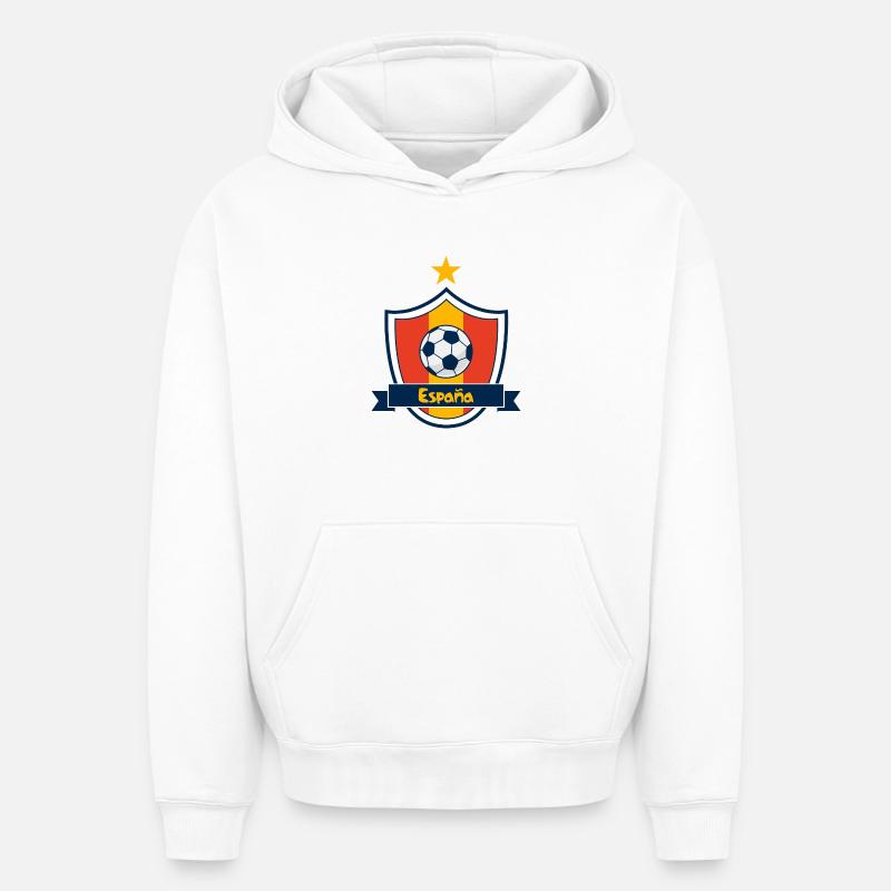 Armoiries Espagne - Sweat à capuche unisexe oversize épais SPREAD - blanc