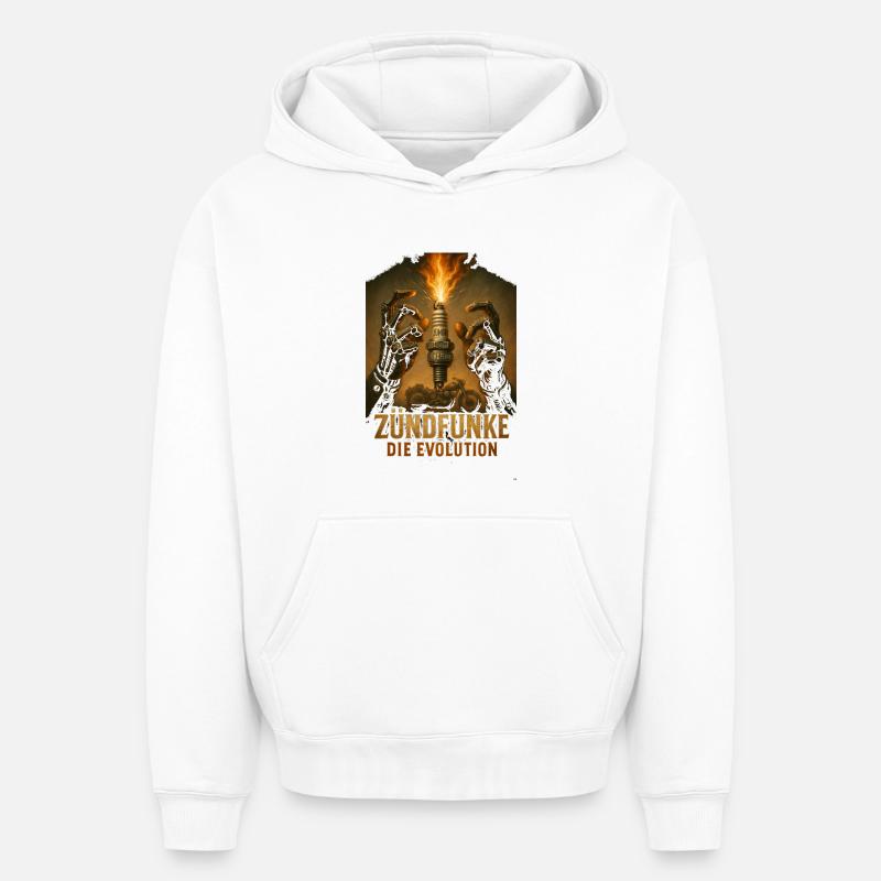 ZÜNDFUNKE – Die Evolution - Oversized Heavyweight Unisex Hoodie - Weiß