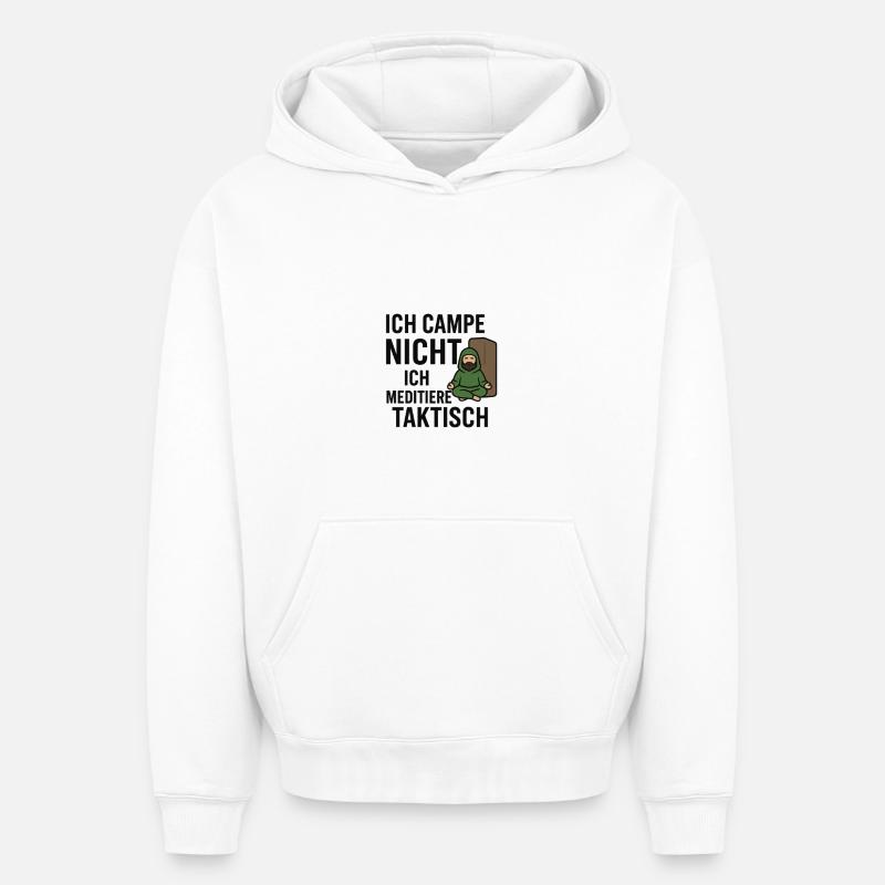 Campeur - Sweat à capuche unisexe oversize épais SPREAD - blanc