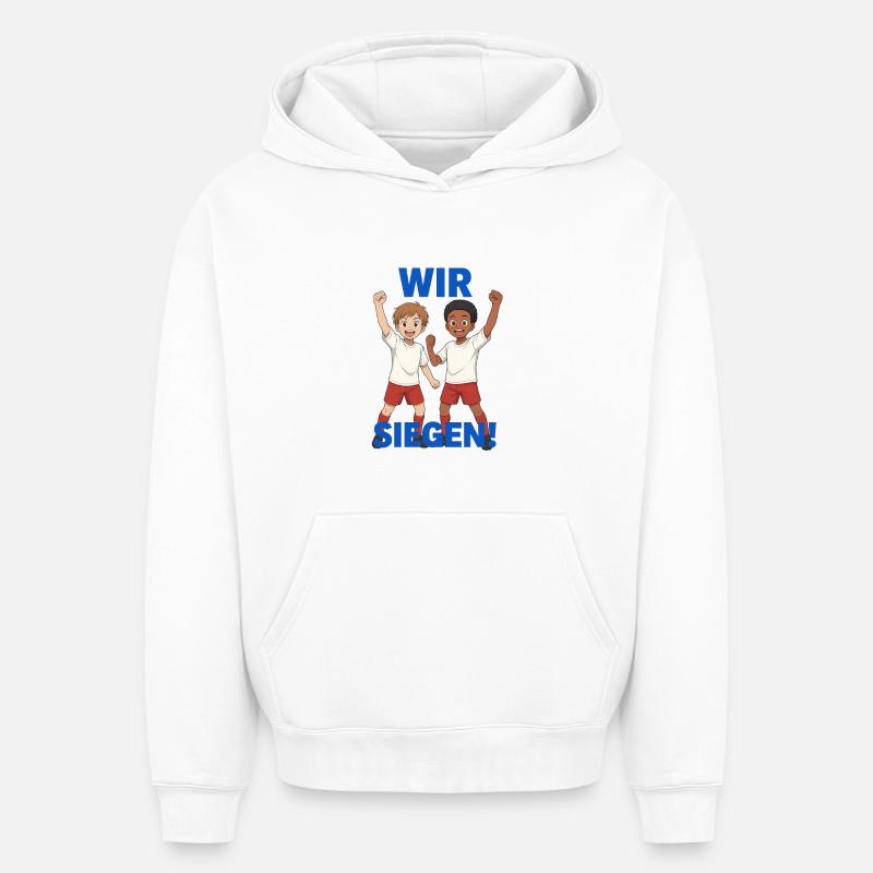 Gemeinschaftsgeist Kinder Design - Sweat à capuche unisexe oversize épais SPREAD - blanc