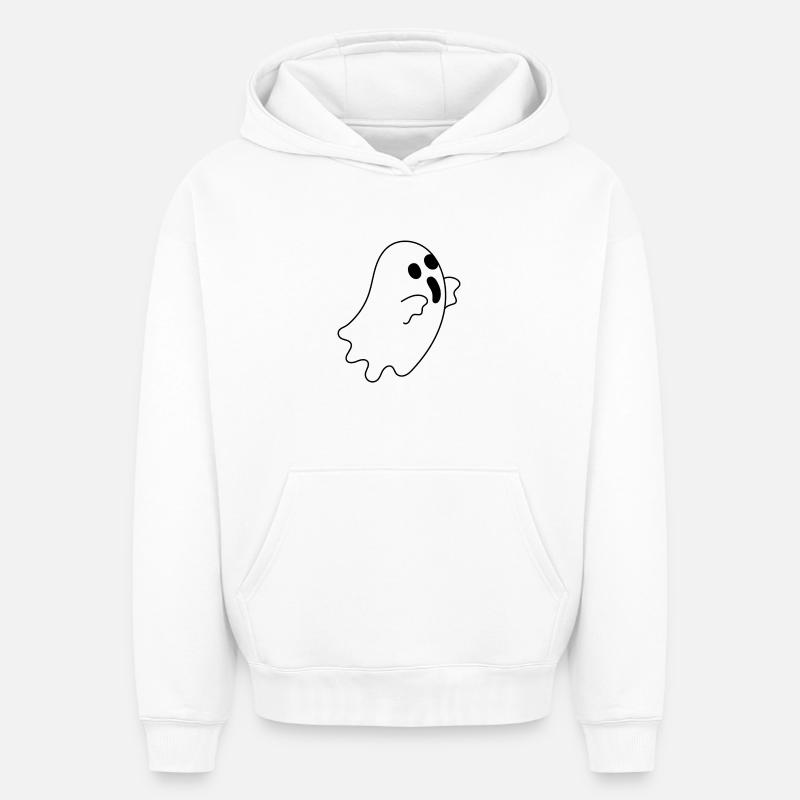Fantôme - Sweat à capuche unisexe oversize épais SPREAD - blanc