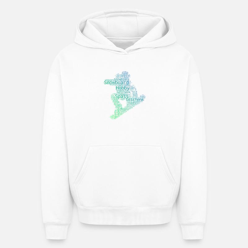 Déclaration pour tous les snowboardeurs - Sweat à capuche unisexe oversize épais SPREAD - blanc