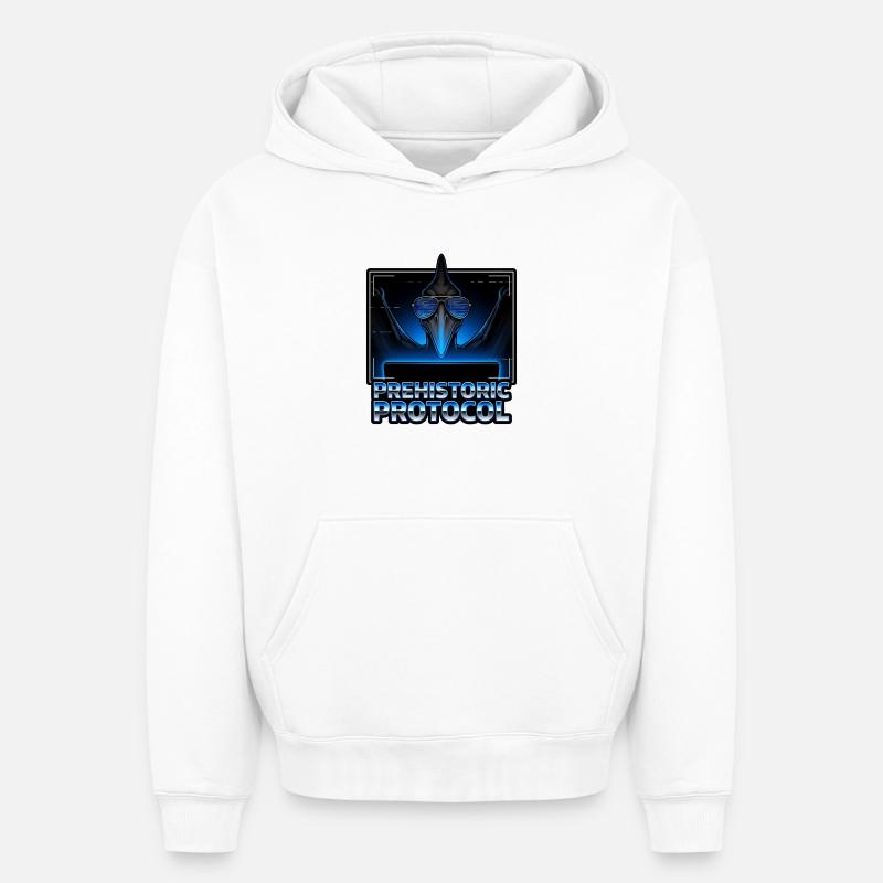 Néon du protocole ancien - Sweat à capuche unisexe oversize épais SPREAD - blanc