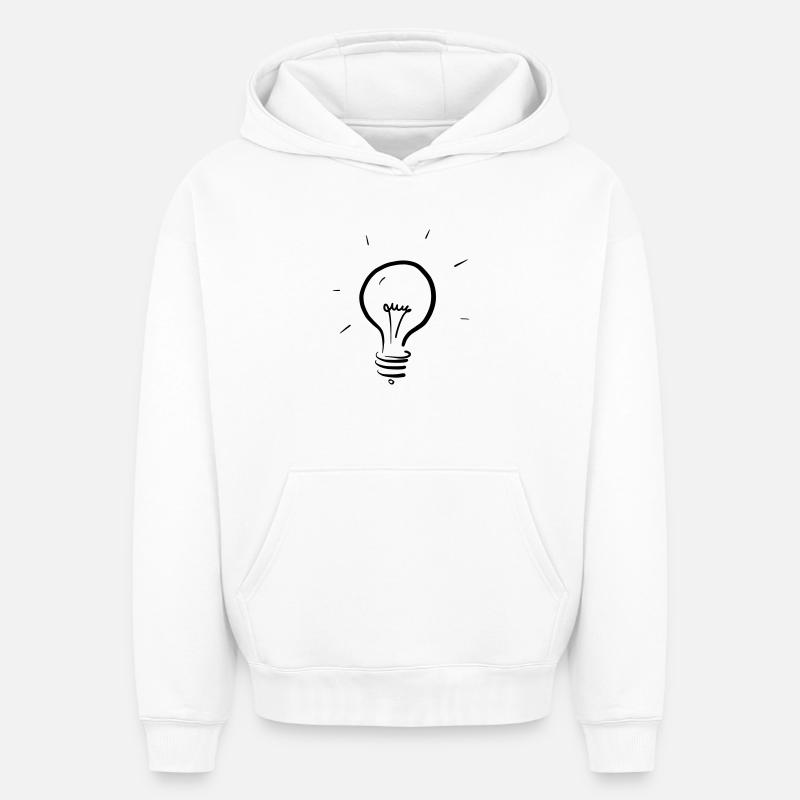 Ampoule - Sweat à capuche unisexe oversize épais SPREAD - blanc