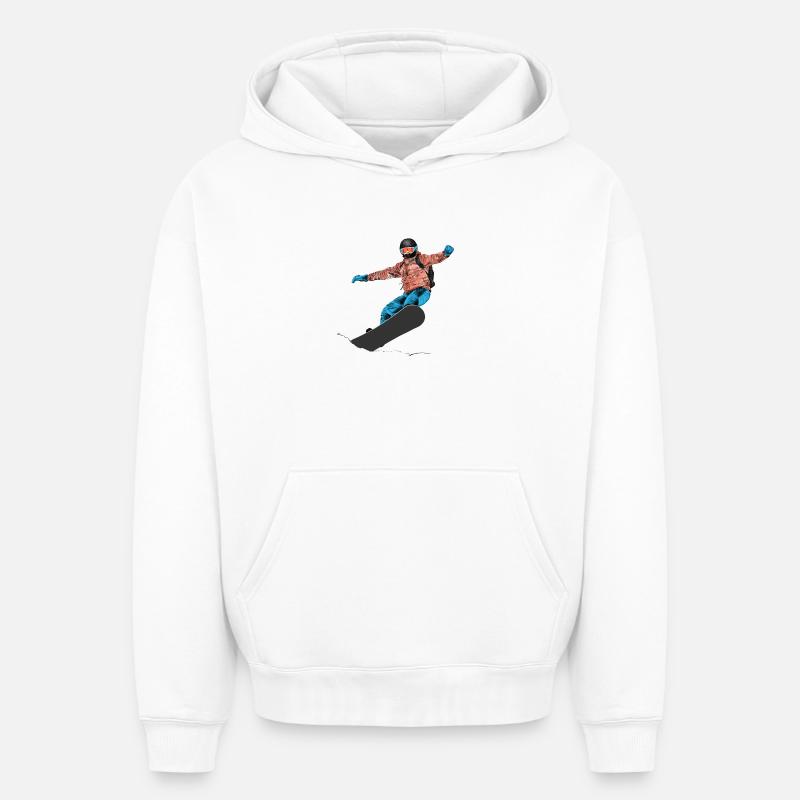 Planche à neige - Sweat à capuche unisexe oversize épais SPREAD - blanc