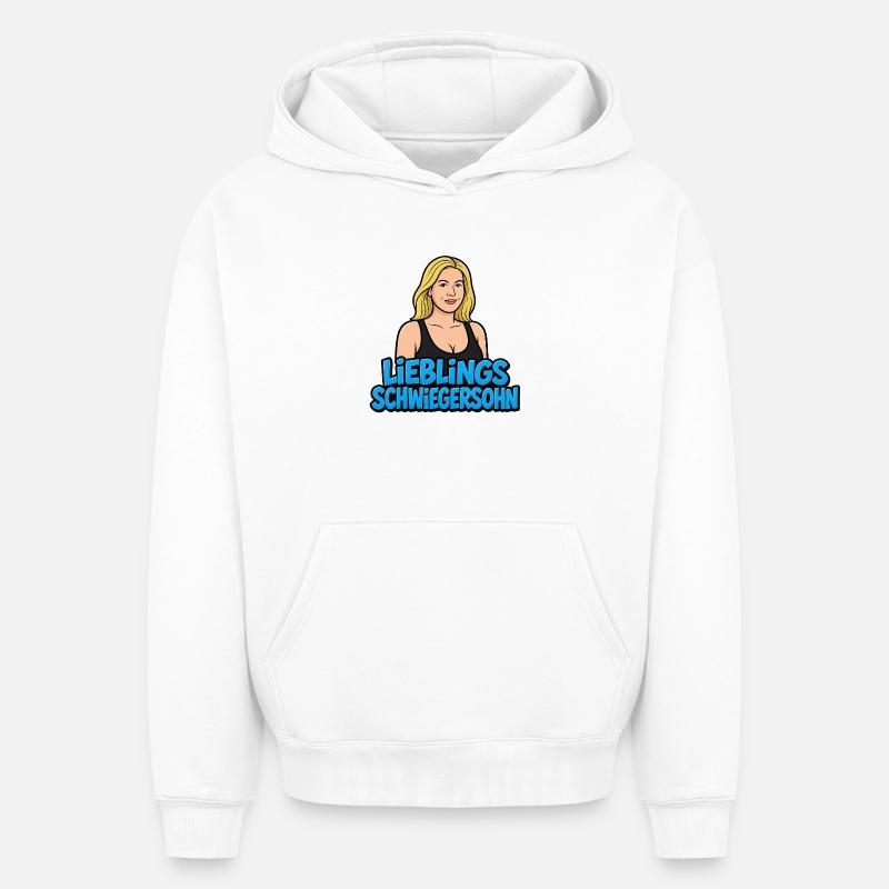 Gendre préféré - Sweat à capuche unisexe oversize épais SPREAD - blanc