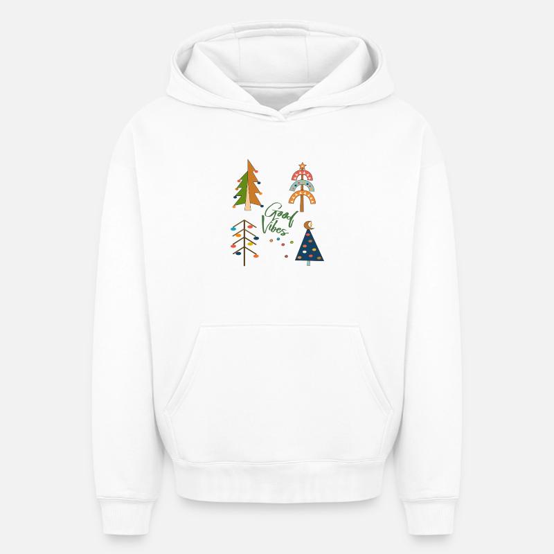 Noël - Sweat à capuche unisexe oversize épais SPREAD - blanc