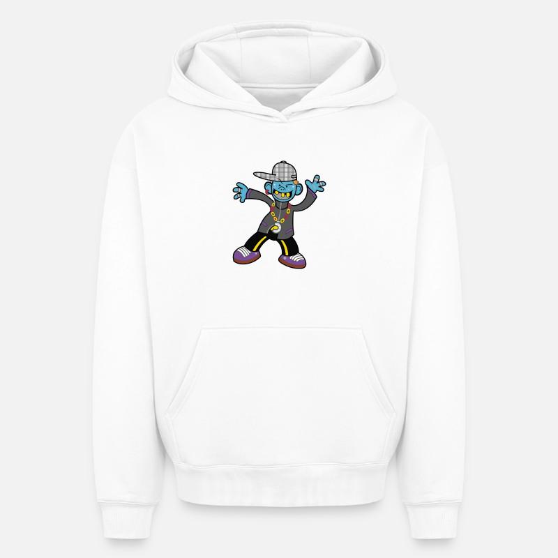garçon drôle - Sweat à capuche unisexe oversize épais SPREAD - blanc
