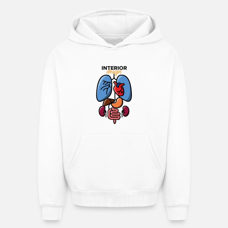Interior Design - Oversized Heavyweight Unisex Hoodie - white