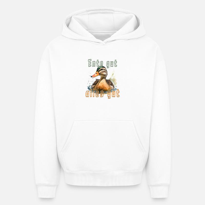 En(t)(d)e bon, tout va bien ? - Sweat à capuche unisexe oversize épais SPREAD - blanc