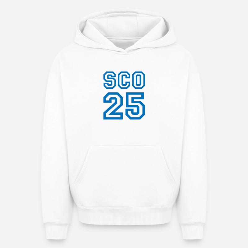 ÉCOSSE - Sweat à capuche unisexe oversize épais SPREAD - blanc
