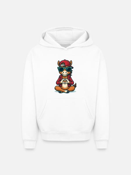 Love Colt Vibes - Oversized Heavyweight Unisex Hoodie - white