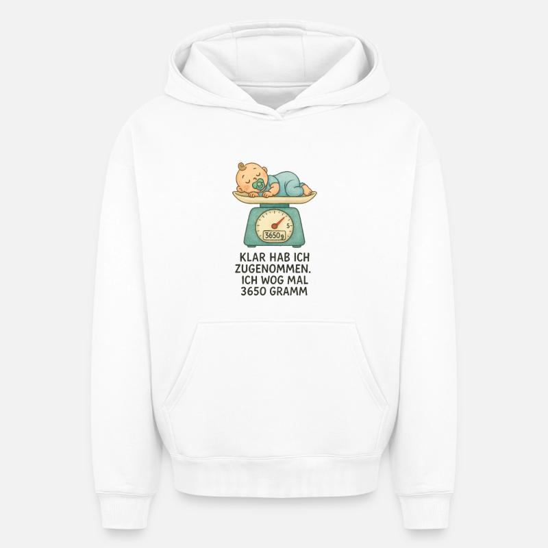 Augmenté? - Sweat à capuche unisexe oversize épais SPREAD - blanc