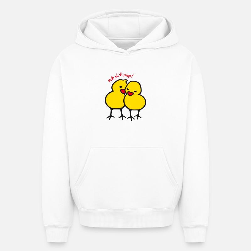 Avez-vous le bip - Sweat à capuche unisexe oversize épais SPREAD - blanc