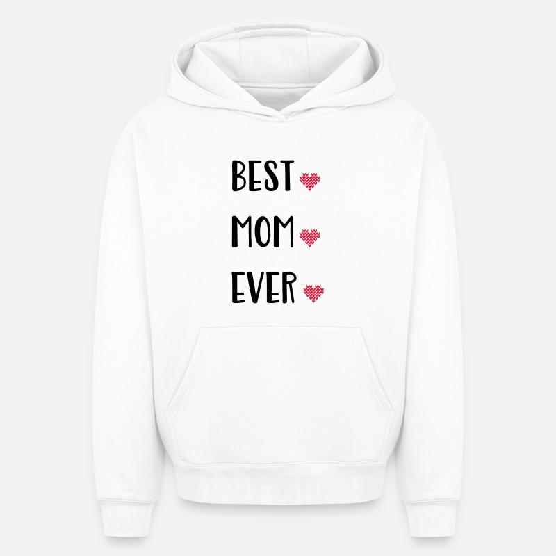 La mère - Sweat à capuche unisexe oversize épais SPREAD - blanc