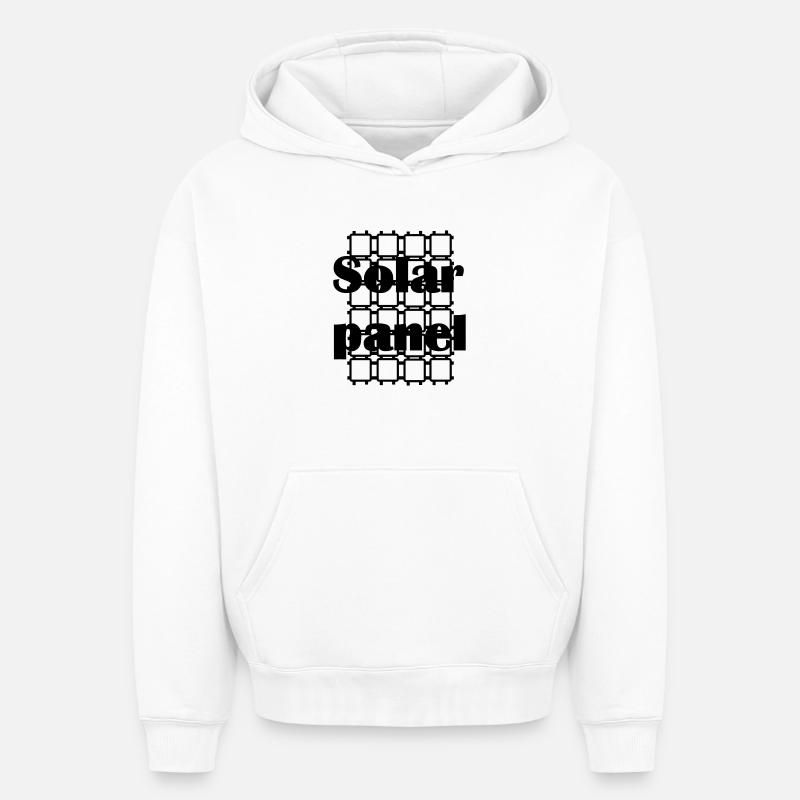 solar panel SOLAR PANEL - Oversized Heavyweight Unisex Hoodie - white