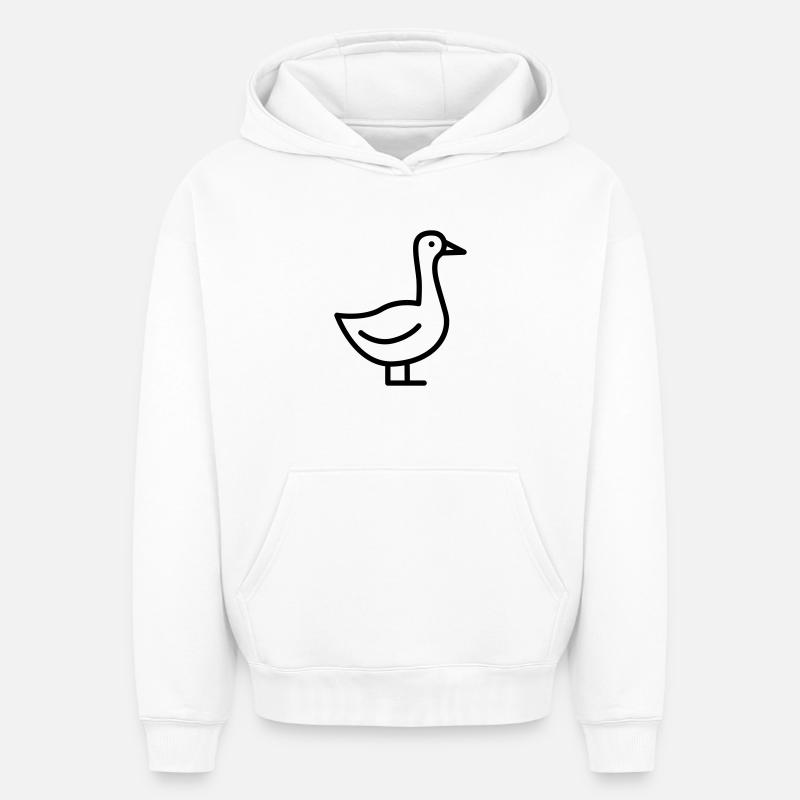 Oie - Sweat à capuche unisexe oversize épais SPREAD - blanc