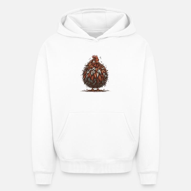 Crise Olossienne - Sweat à capuche unisexe oversize épais SPREAD - blanc