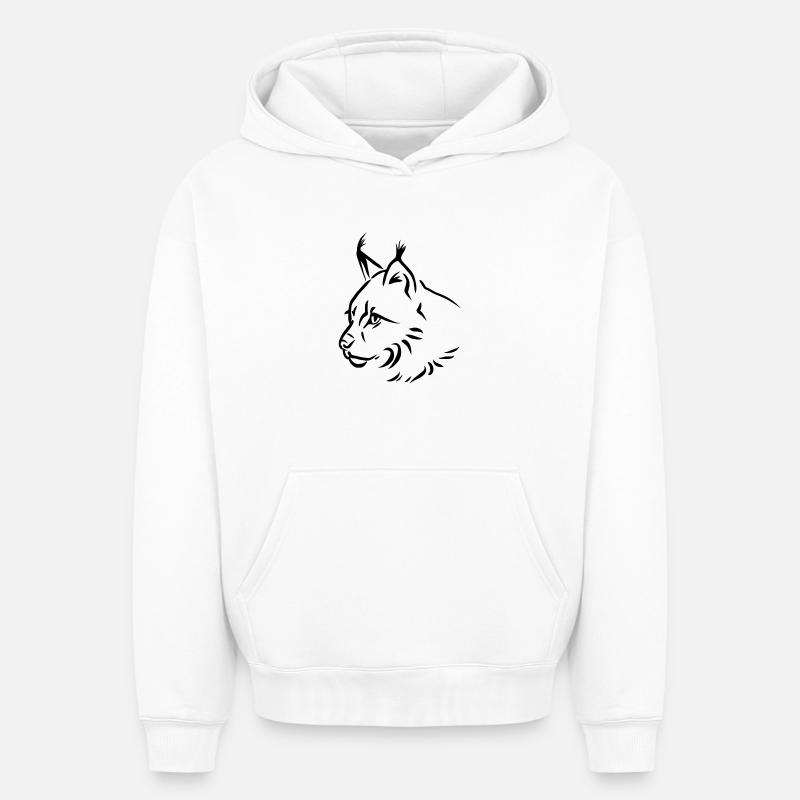 Lynx - Sweat à capuche unisexe oversize épais SPREAD - blanc